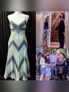 *RARE* ASO Gilmore Girls Vintage Dress Lorelai Season 4 Episode 22 Chevron